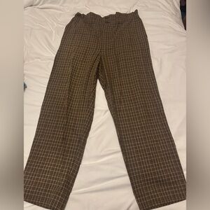 Madewell Women’s Brown Checkered Pants